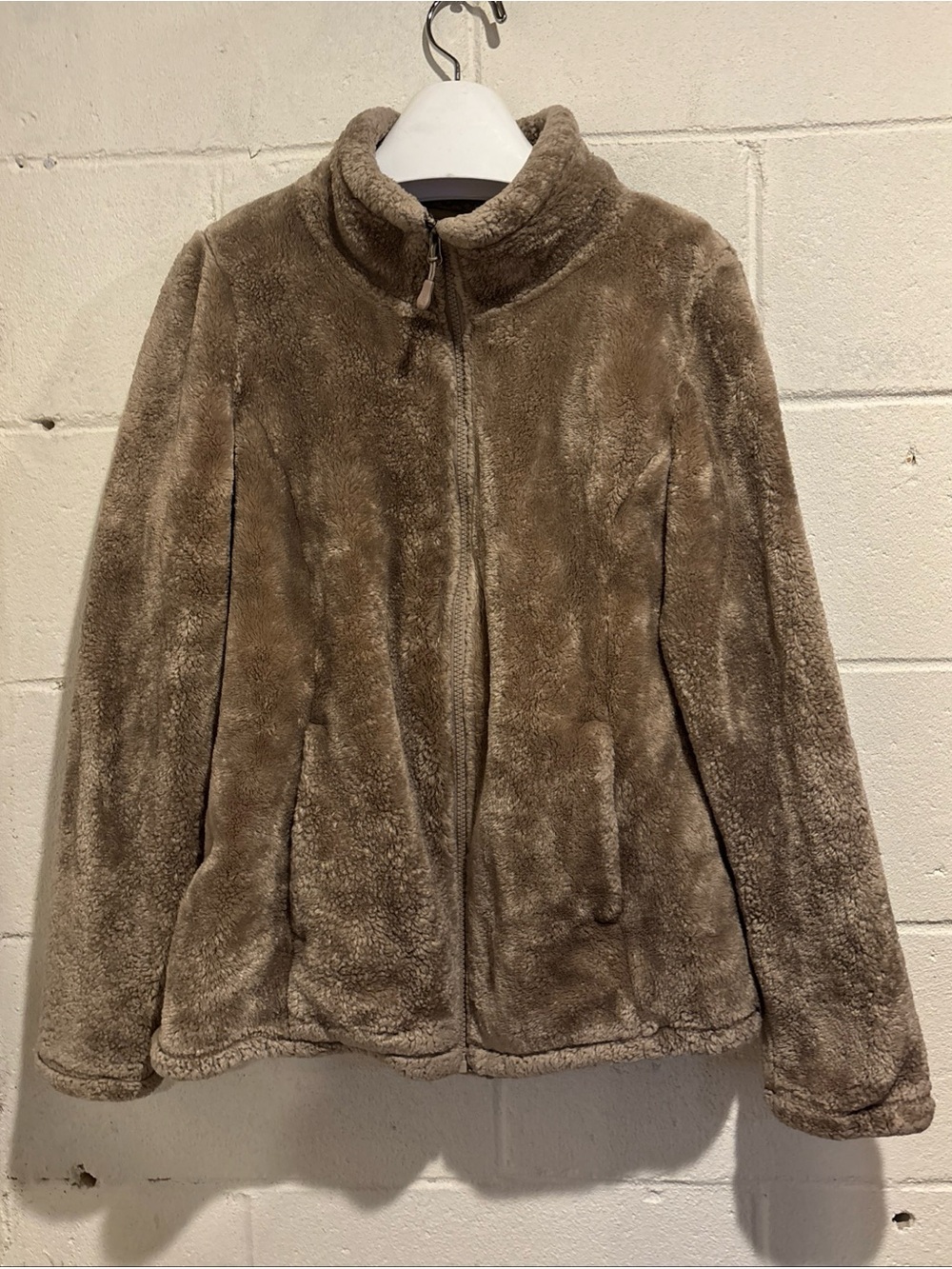 32 Degrees Heat Brown Plush Fleece Jacket Full Zip Size M